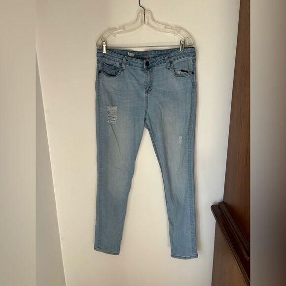 Kut from the kloth distressed Mia toothpick skinny jeans size 16 91% cotton - Picture 1 of 9